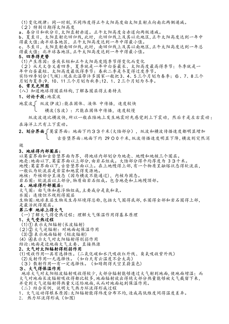 高中地理学业水平测试知识点复习提纲_第3页