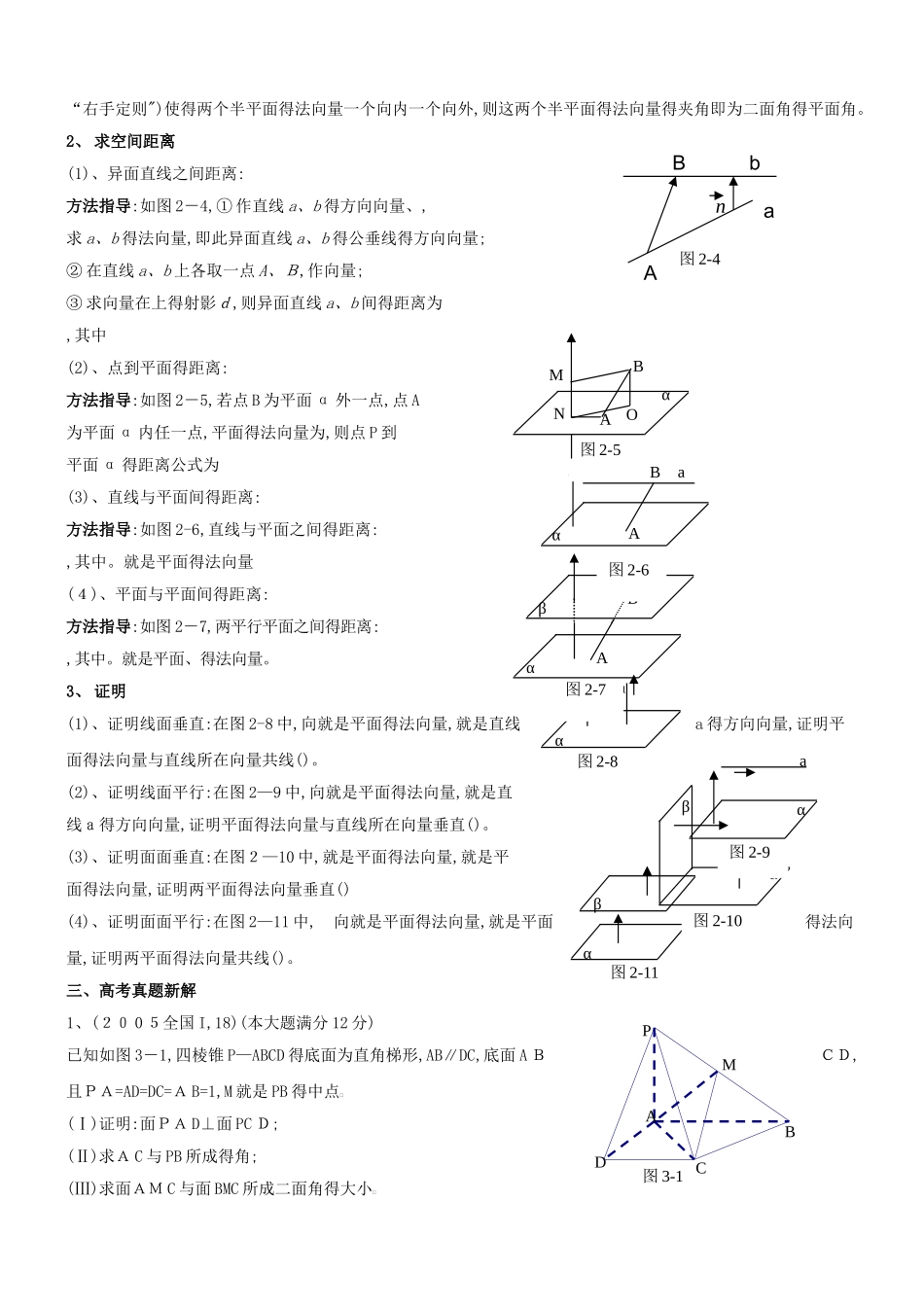 高中数学--空间向量之法向量求法及应用方法_第2页
