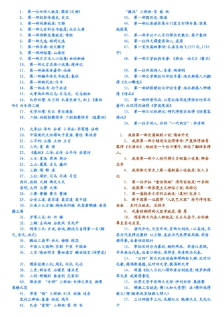 高中文学常识大全