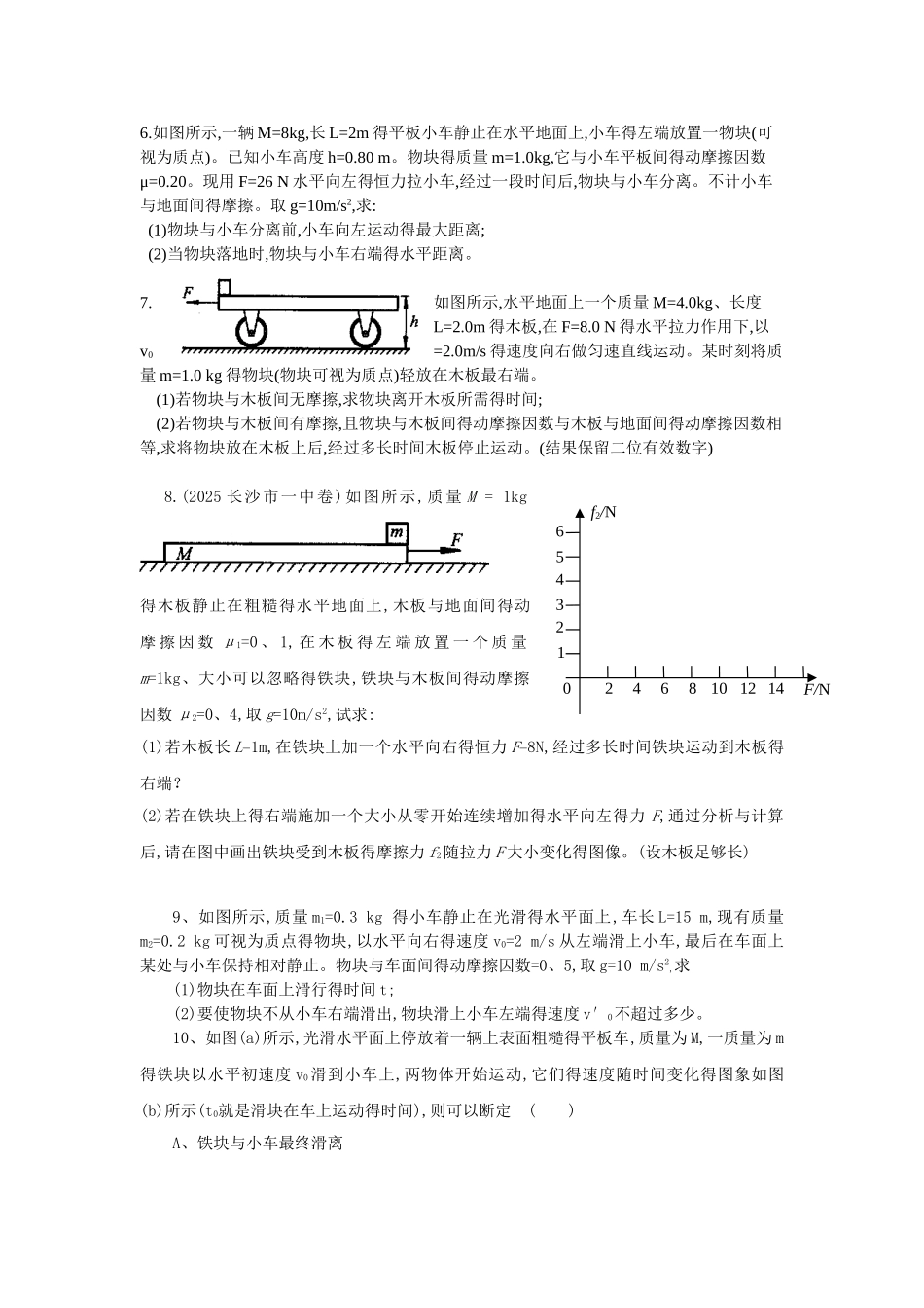 高中物理滑块问题总结归类_第2页