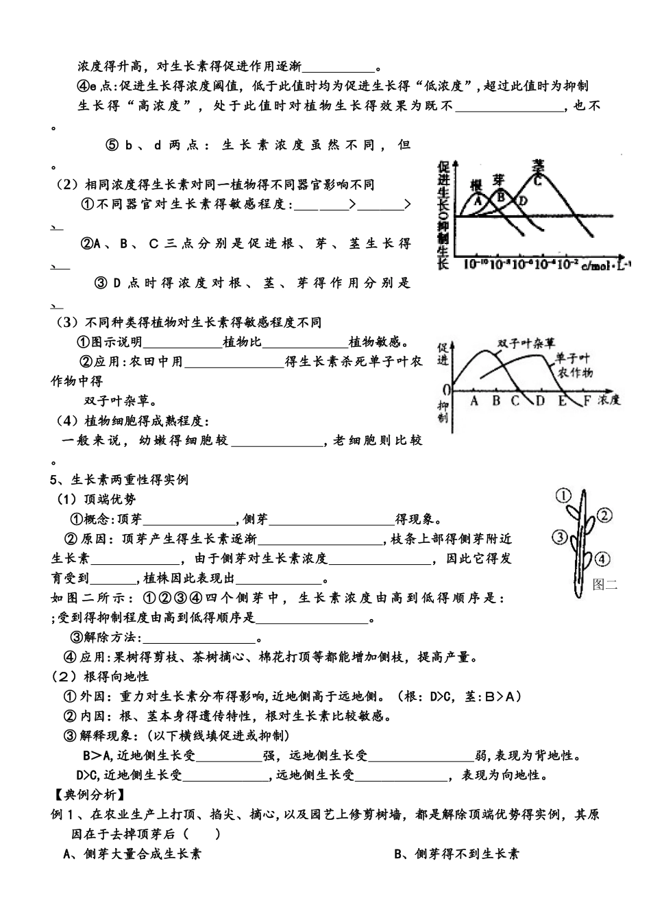 高中生物必修三3.2生长素的生理作用  学案_第2页