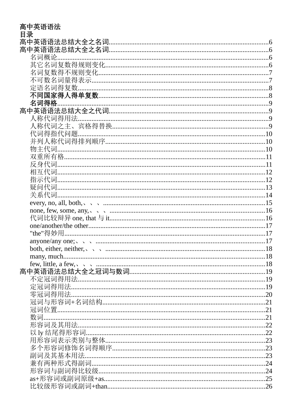 高中英语语法大全 _第1页