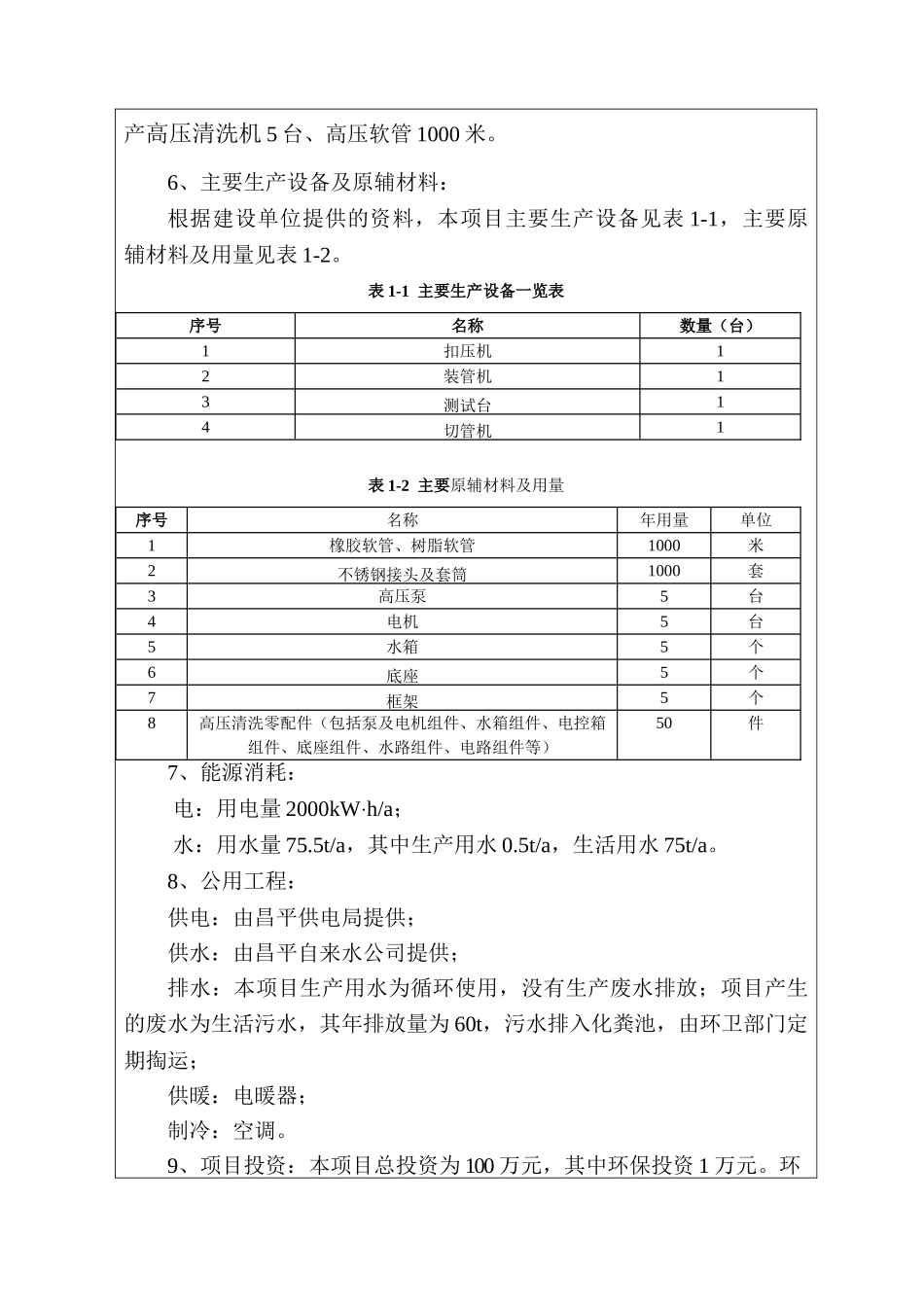 高压清洗机及高压软管环境影响报告_第3页