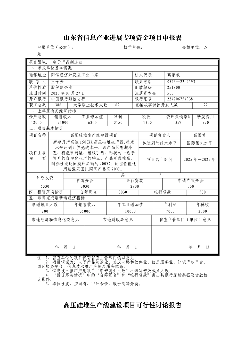 高压硅堆生产线建设项目可行性研究报告_第2页