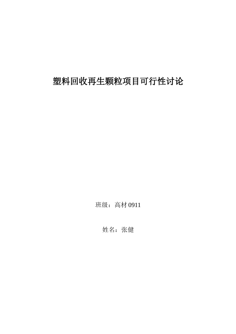 高材-塑料回收再生颗粒项目可行性研究_第2页