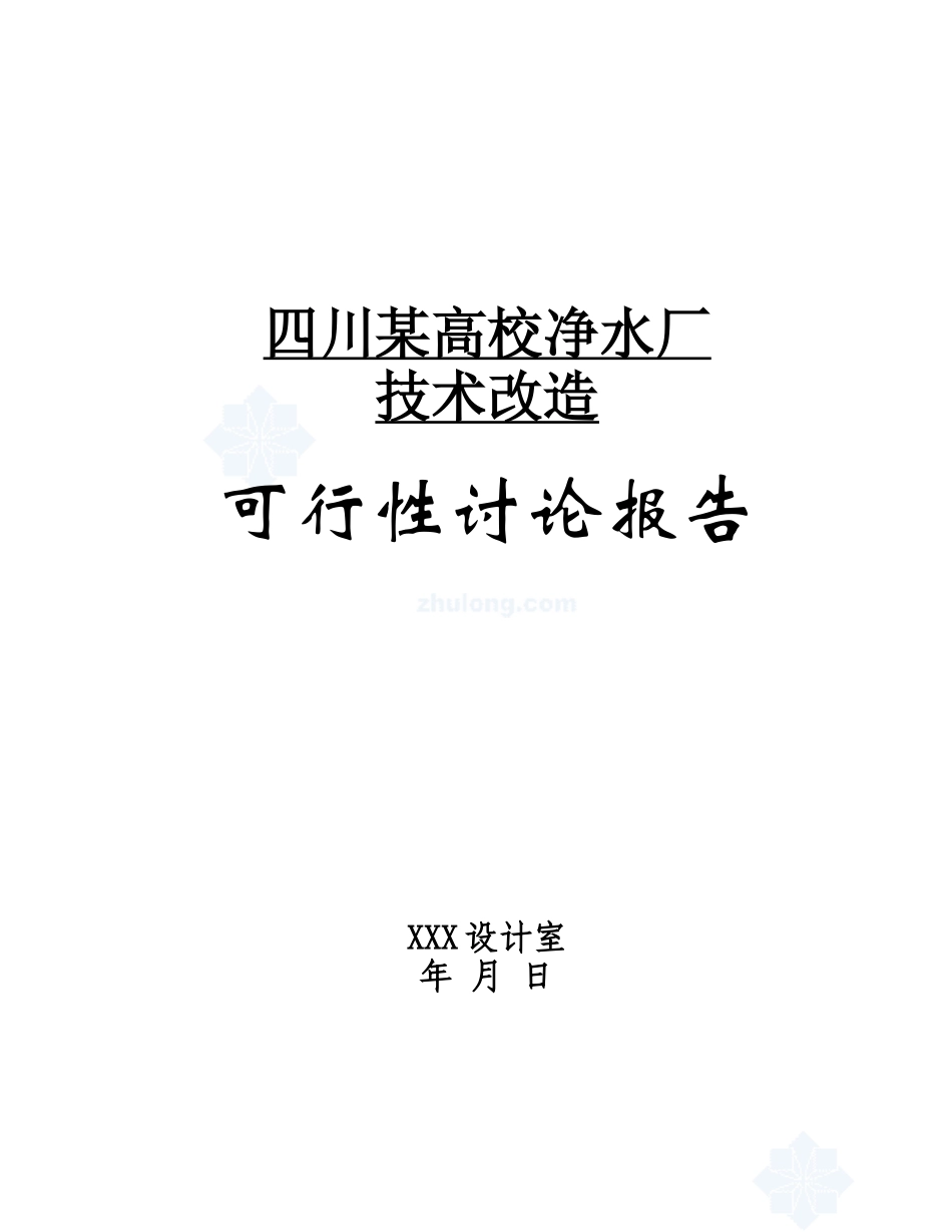 高校净水厂技术改造可行性研究报告_第2页