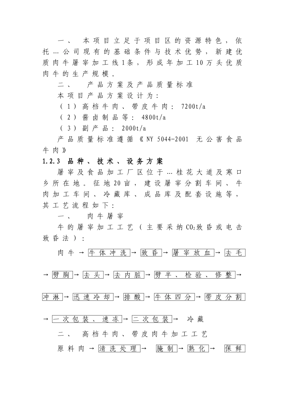 高档牛肉加工项目申报书_第3页