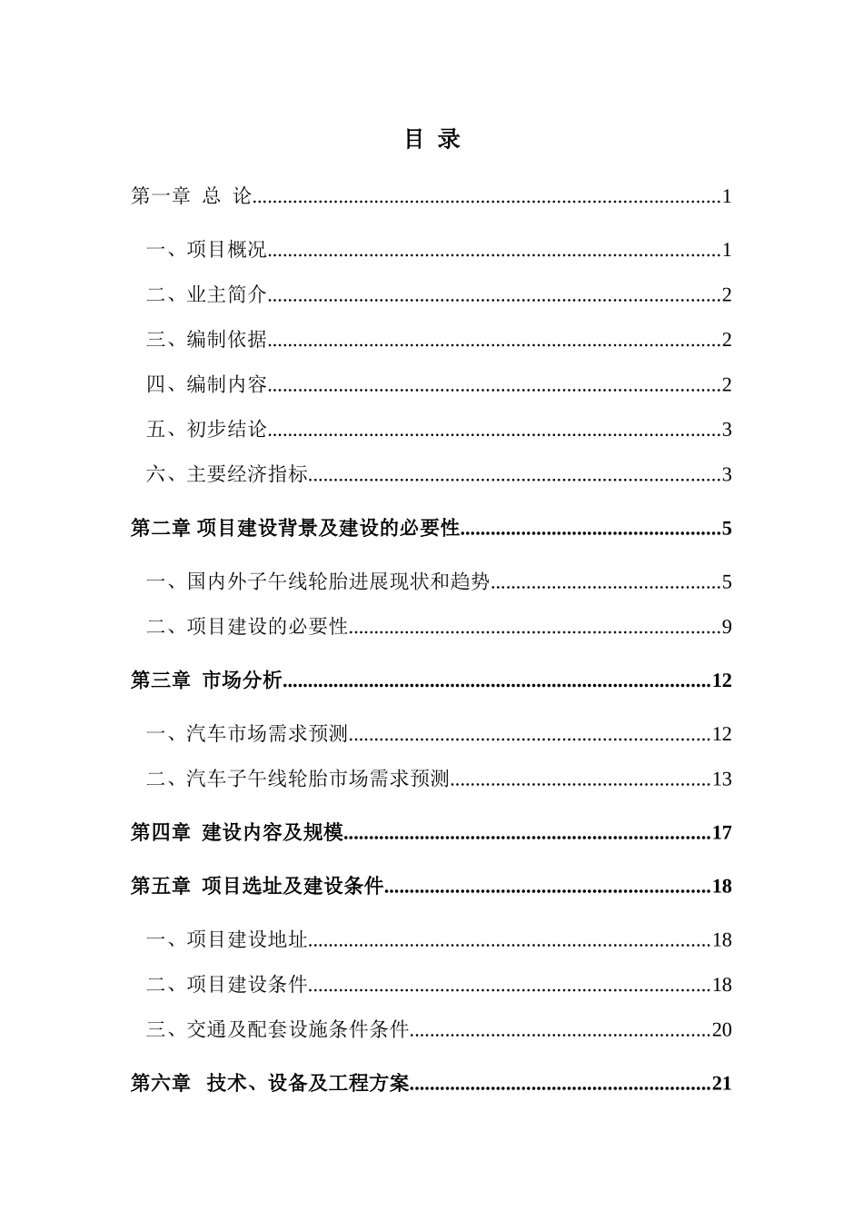 高等级子午线轮胎生产技术改造项目可行性研究报告_第2页