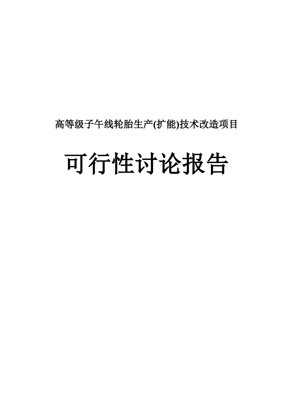 高等级子午线轮胎生产扩能技术改造项目可行性研究报告_第2页