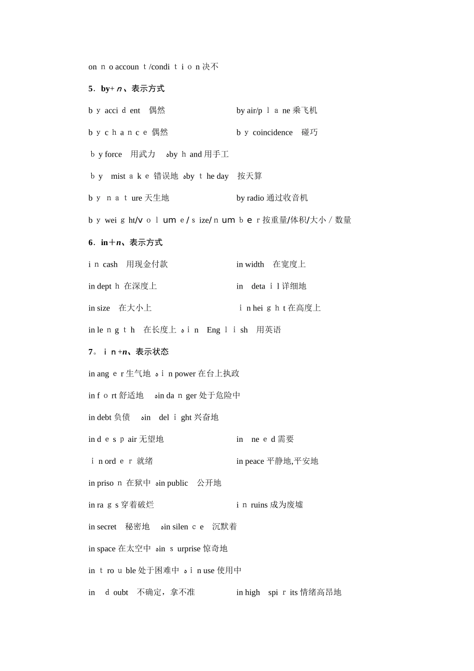 高考常考的3类介词的固定搭配_第2页