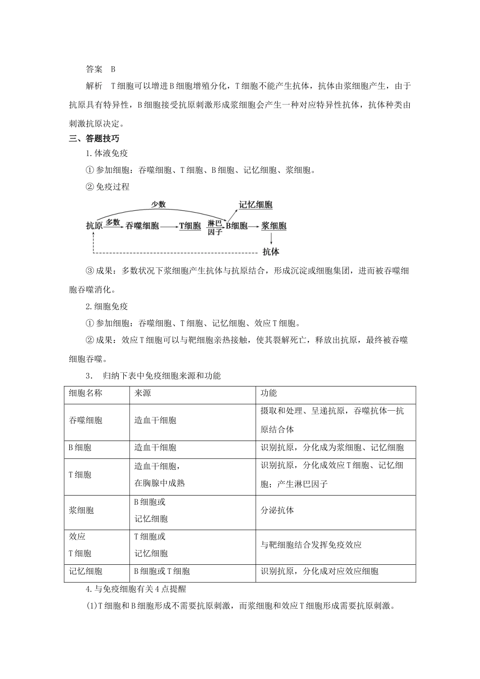 高考生物题型分析免疫调节_第3页