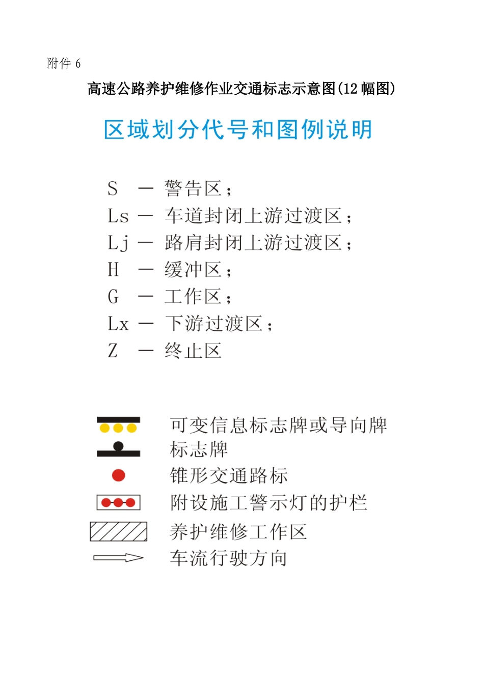 高速公路养护维修作业交通标志示意图_第1页