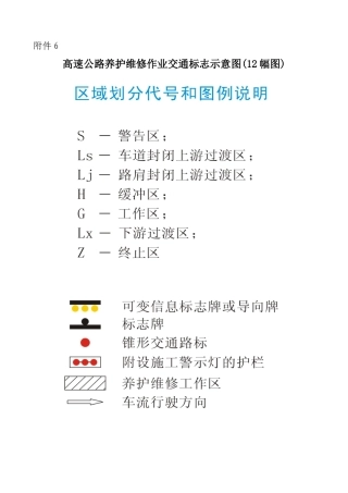 高速公路养护维修作业交通标志示意图