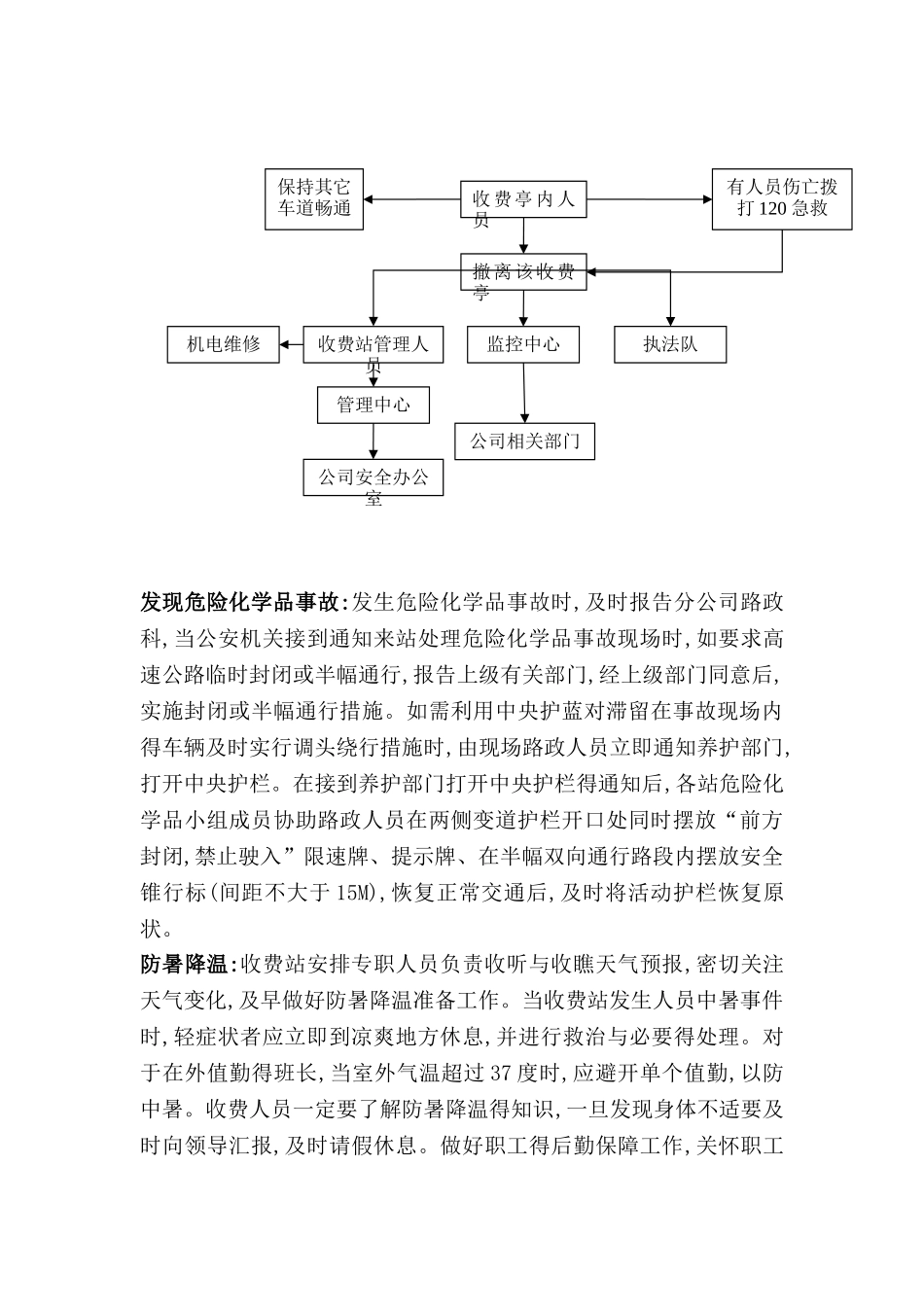高速公路收费站突发事件应急预案_第3页