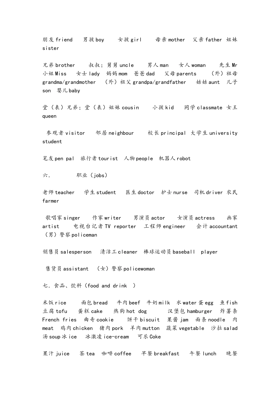 鲁教版五四制初一英语上下册单词表_第2页