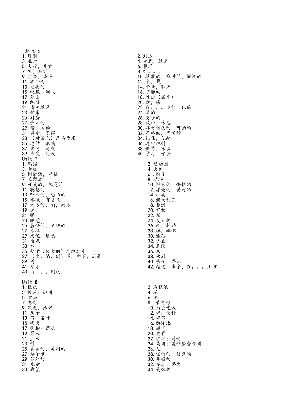 鲁教版六年级下册英语单词_第3页