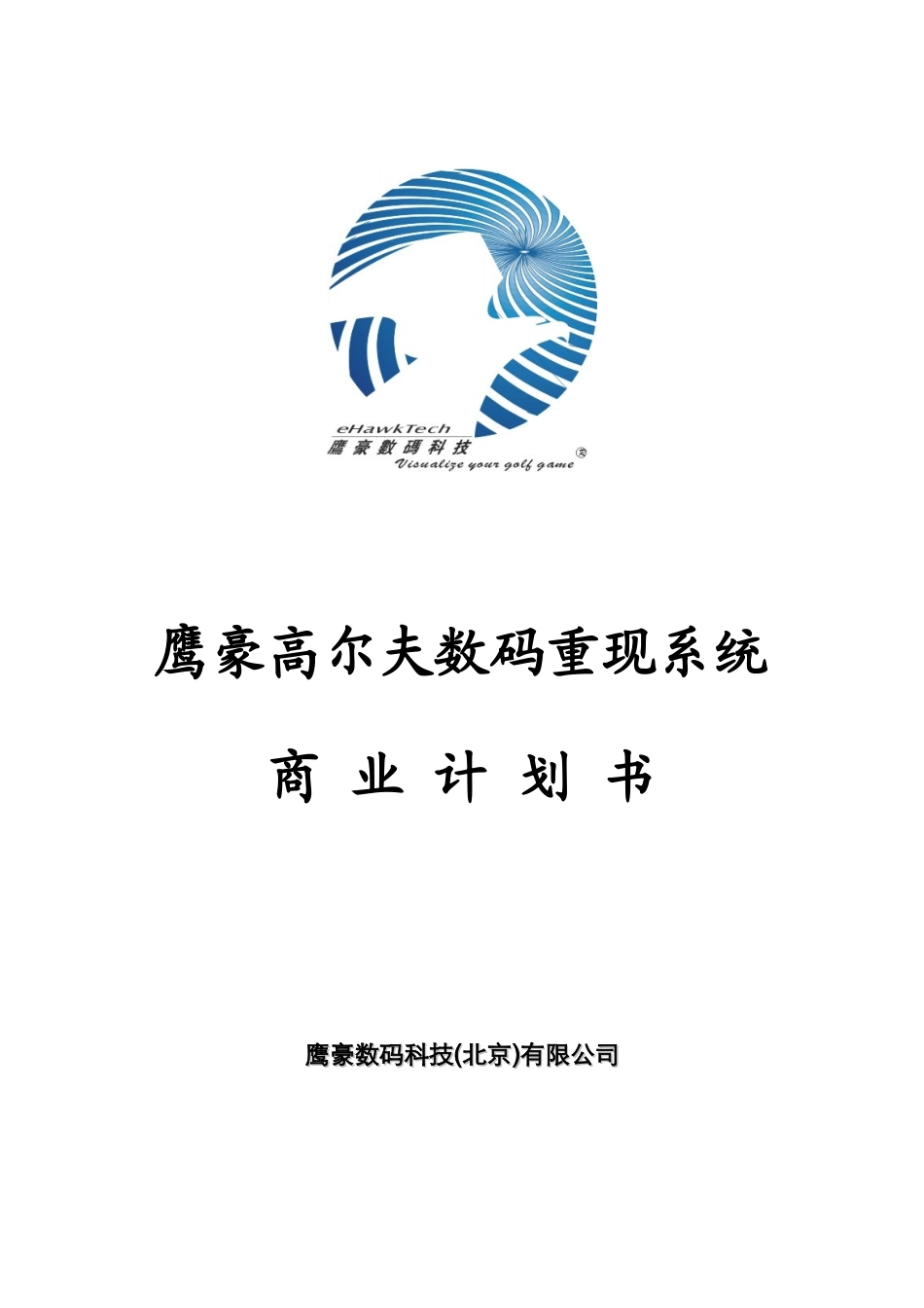 鹰豪高尔夫数码重现系统商业计划书_第1页