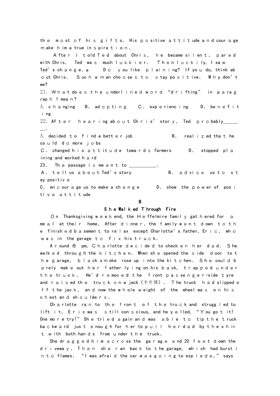 黑龙江省望奎县一中2025届高三英语上学期第二次月考（10月）试题_第3页