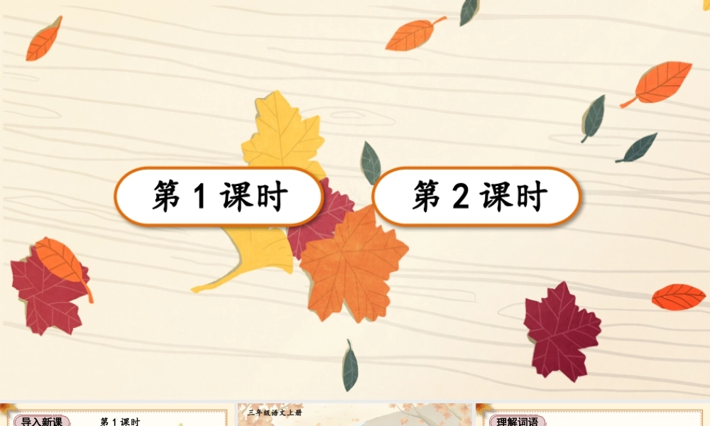 25秋统编版小学语文三年级上册第二单元5 铺满金色巴掌的水泥道 课件