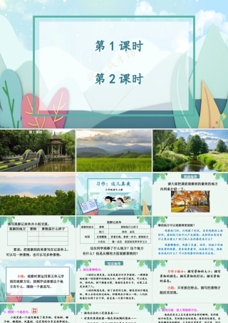 25秋统编版小学语文三年级上册第六单元习作：这儿真美 课件