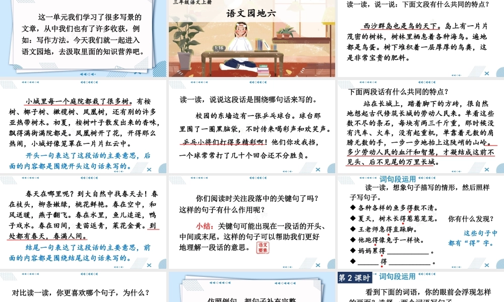 25秋统编版小学语文三年级上册第六单元语文园地六 课件