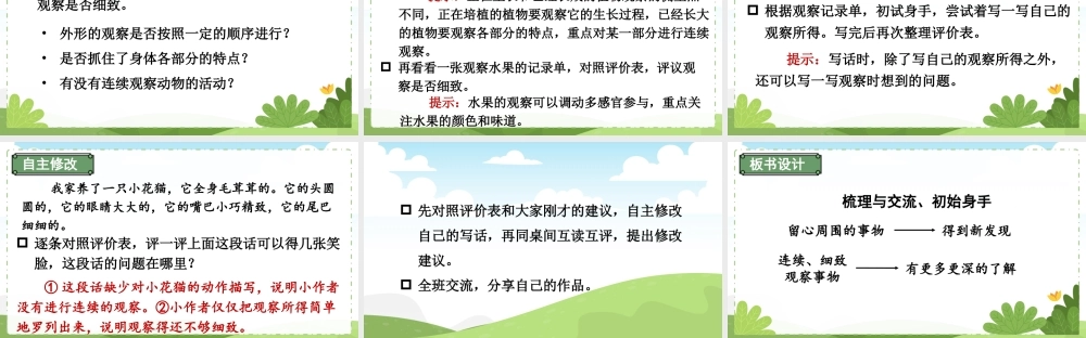 25秋统编版小学语文三年级上册第五单元梳理与交流、初试身手 课件