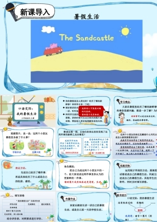 25秋统编版小学语文三年级上册第一单元口语交际：我的暑假生活 课件