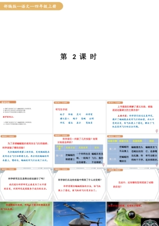 人教统编版25秋新教材小学四年级语文上册第二单元6.夜间飞行的秘密第二课时课件