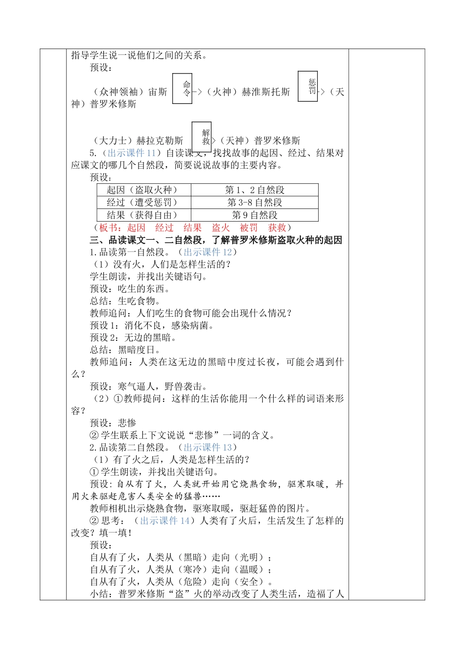 【统编版2025秋新教材】小学语文四年级上册第四单元-14 普罗米修斯 优 质版教案_第3页