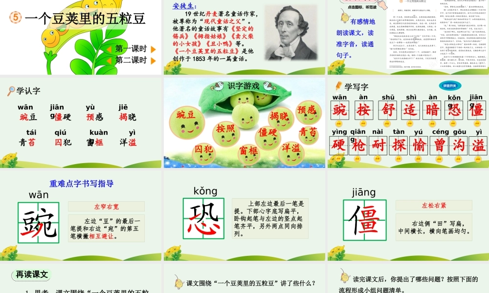 【统编版2025秋新教材】小学语文四年级上册第二单元-5 一个豆荚里的五粒豆【优 质版】课件