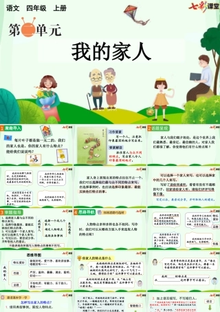 【统编版2025秋新教材】小学语文四年级上册第二单元-习作：我的家人【上课课件优 质版】课件