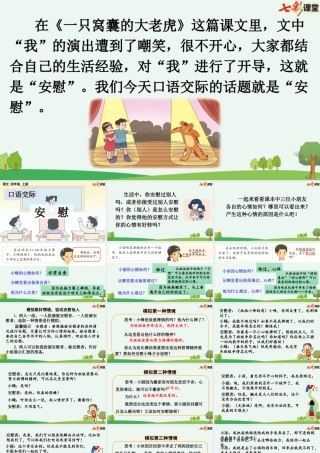 【统编版2025秋新教材】小学语文四年级上册第六单元-口语交际：安慰【优 质版】课件