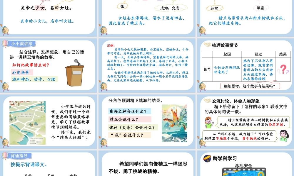【统编版2025秋新教材】小学语文四年级上册第四单元-13 精卫填海 课件