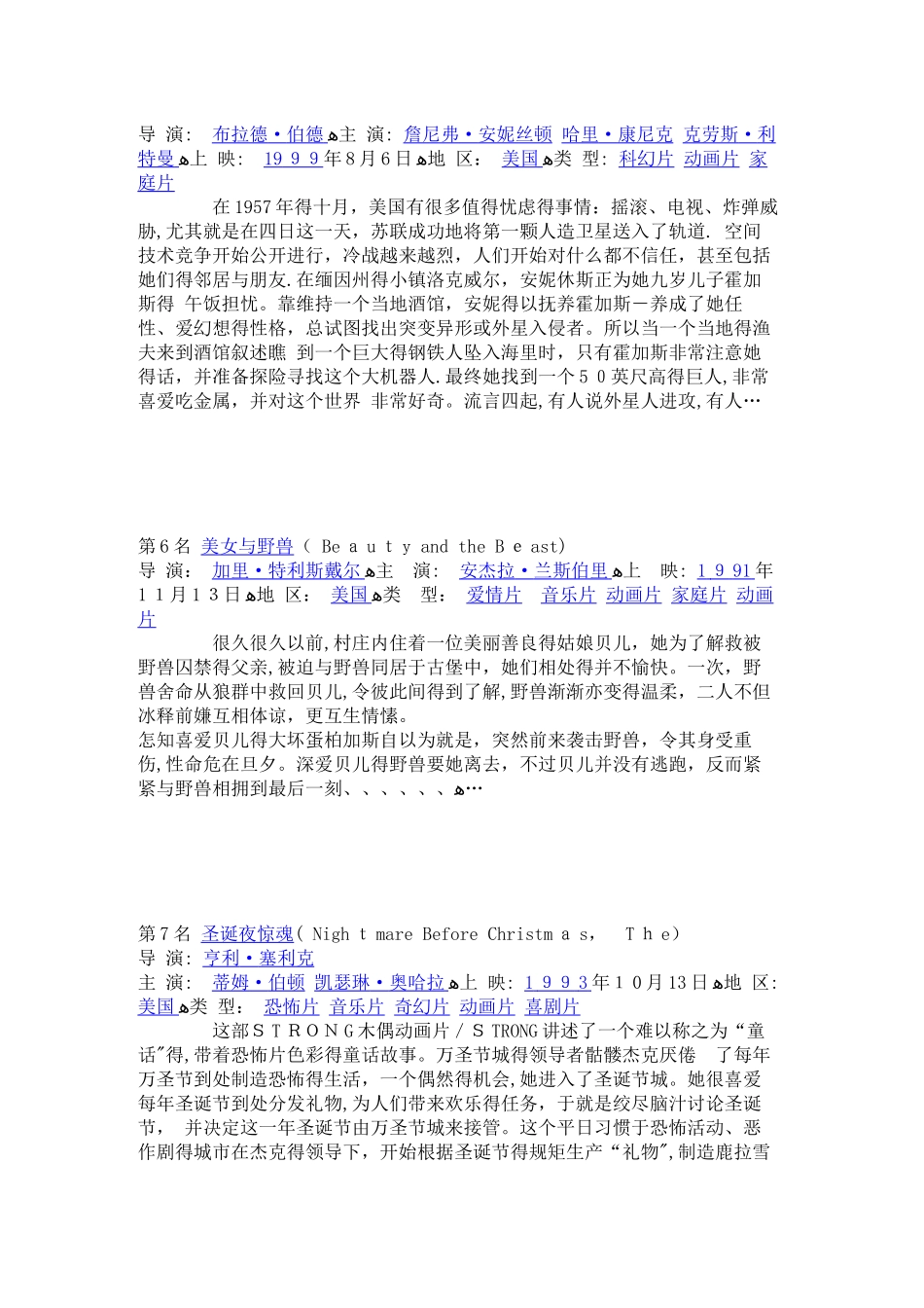 100部史上最佳动画片排名榜_第3页