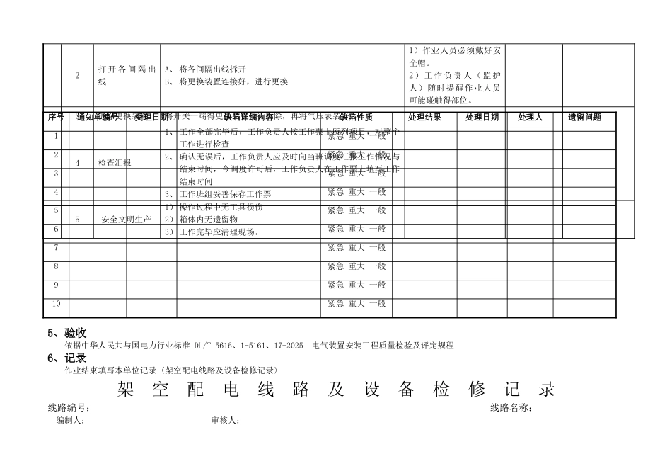 10KV环网柜更换工作标准化作业指导书_第3页