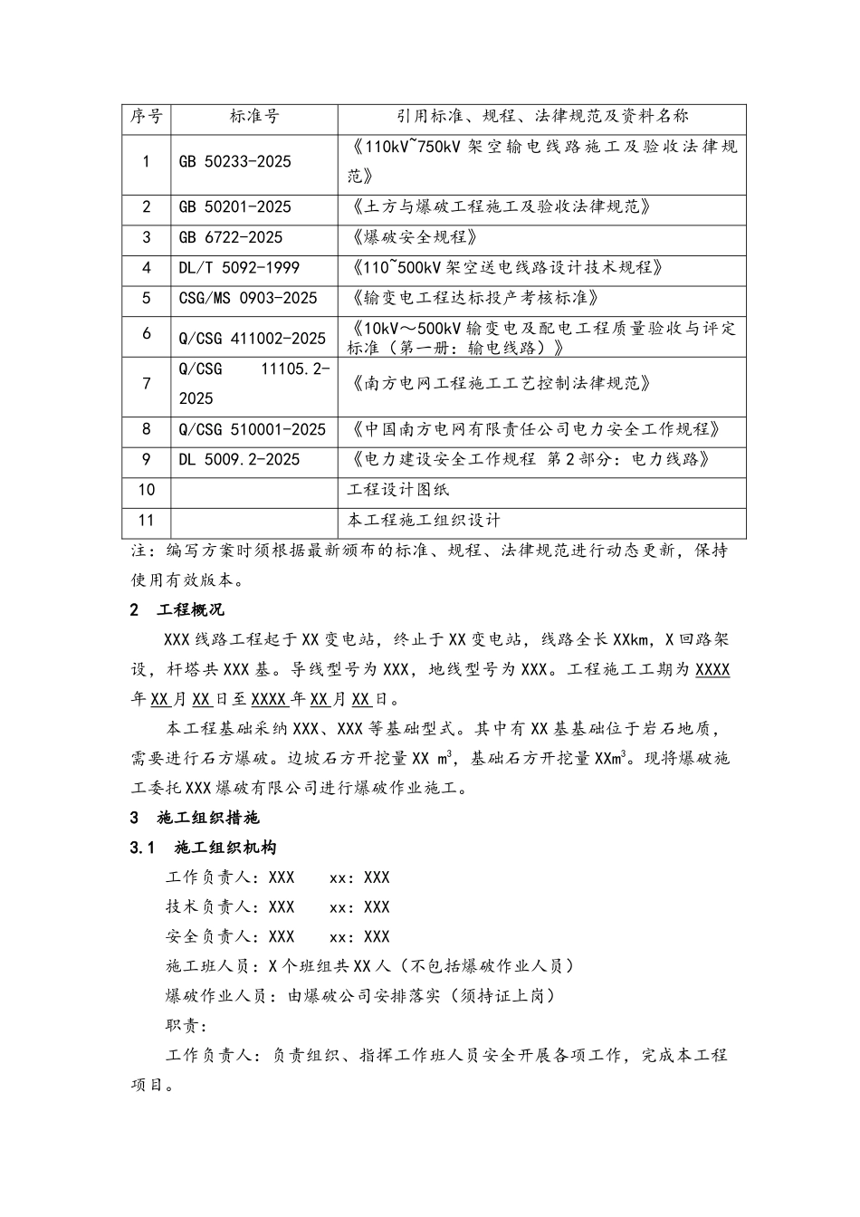 15XXX线路工程石方爆破施工方案_第3页