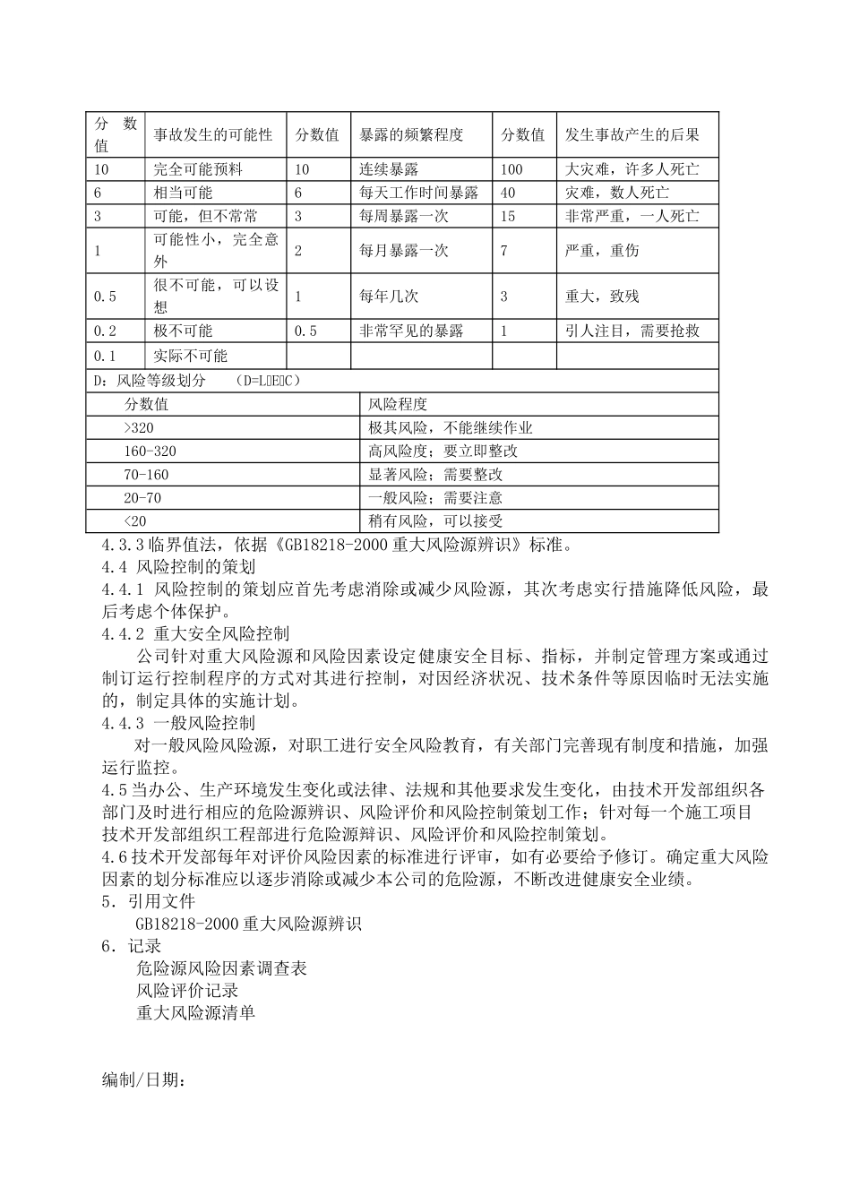 1危险源辨识风险评价和风险控制策划控制程序_第2页