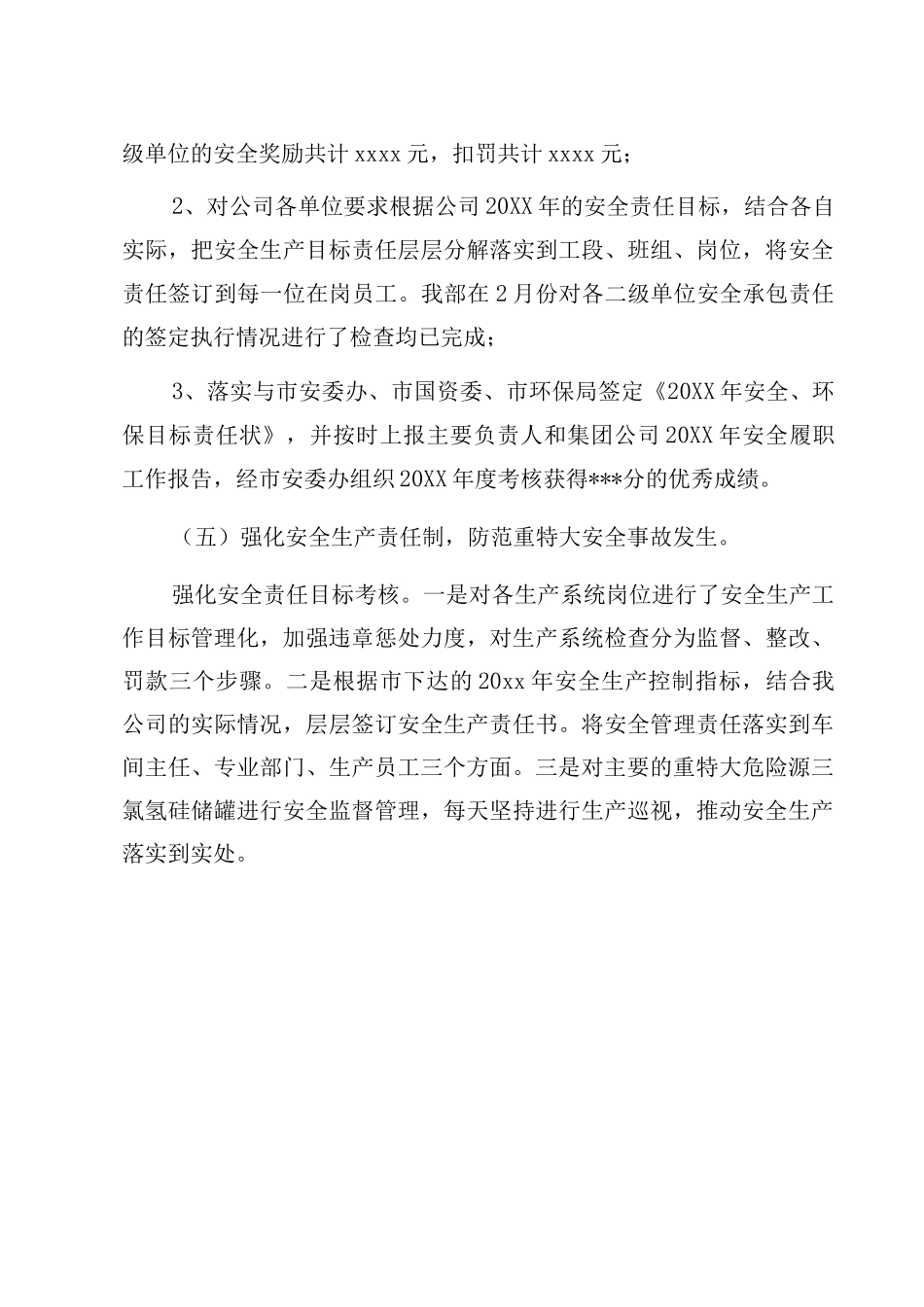 2025X公司落实安全工作总结_第3页