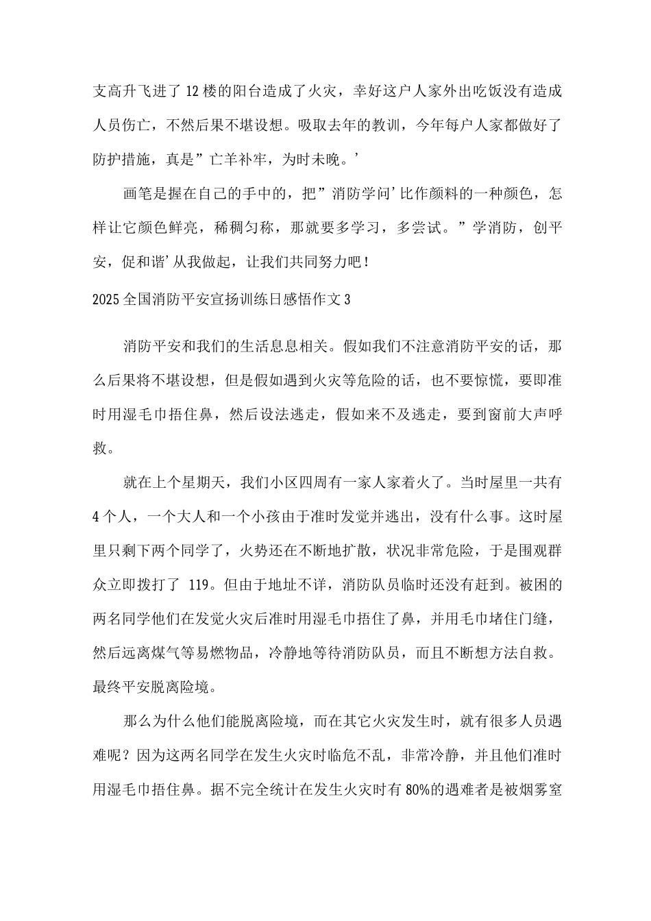 2025全国消防安全宣传教育日感悟作文6字2_第3页
