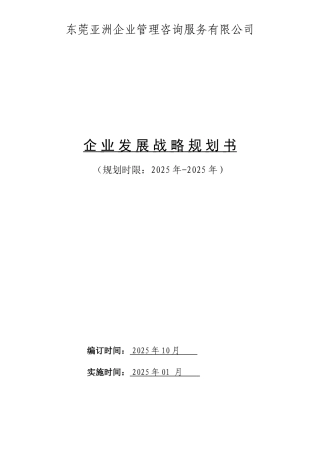 2025公司发展战略规划书