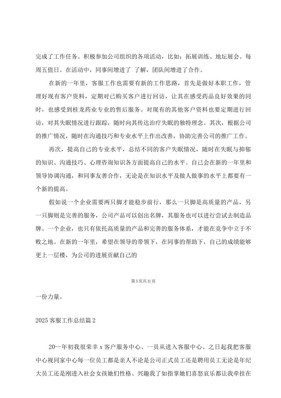 2025客服工作总结_第3页
