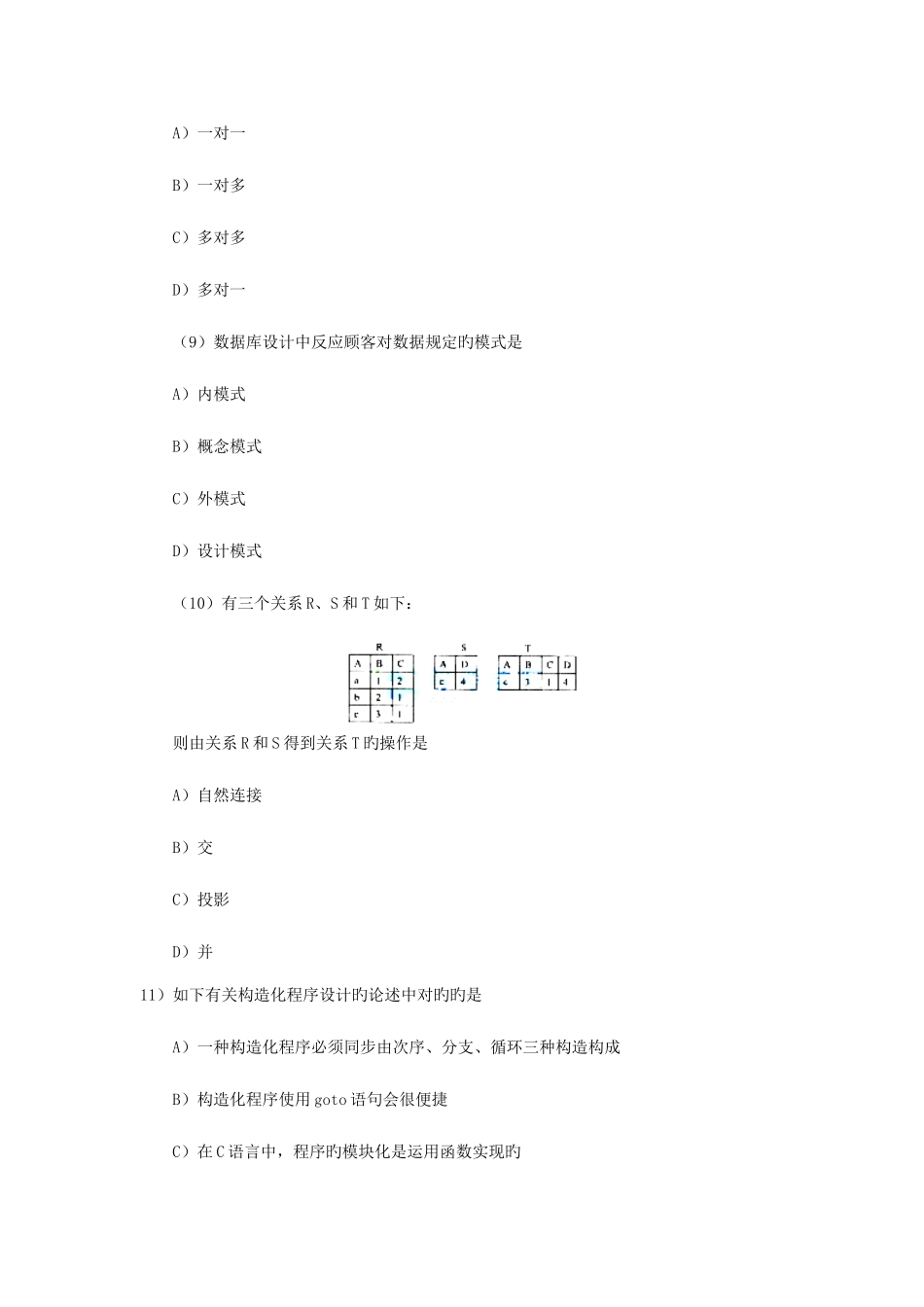 2025年09月计算机等级考试二级c语言笔试真题_第3页