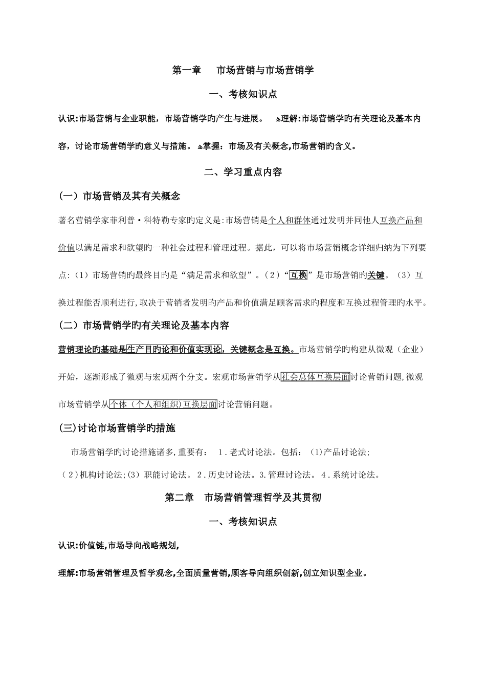 2025年专升本市场营销学复习提要_第1页