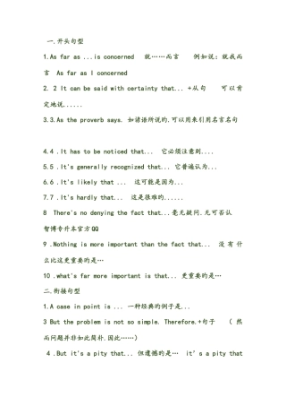 2025年专升本英语作文万能句子