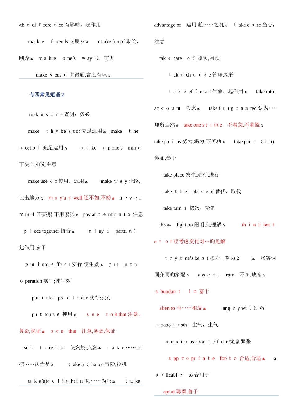 2025年专四常见短语搭配_第2页