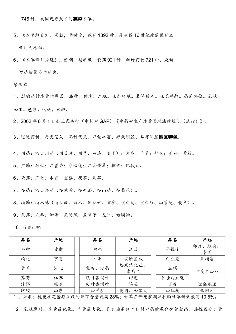 2025年中药鉴定学要点归纳整理版_第2页