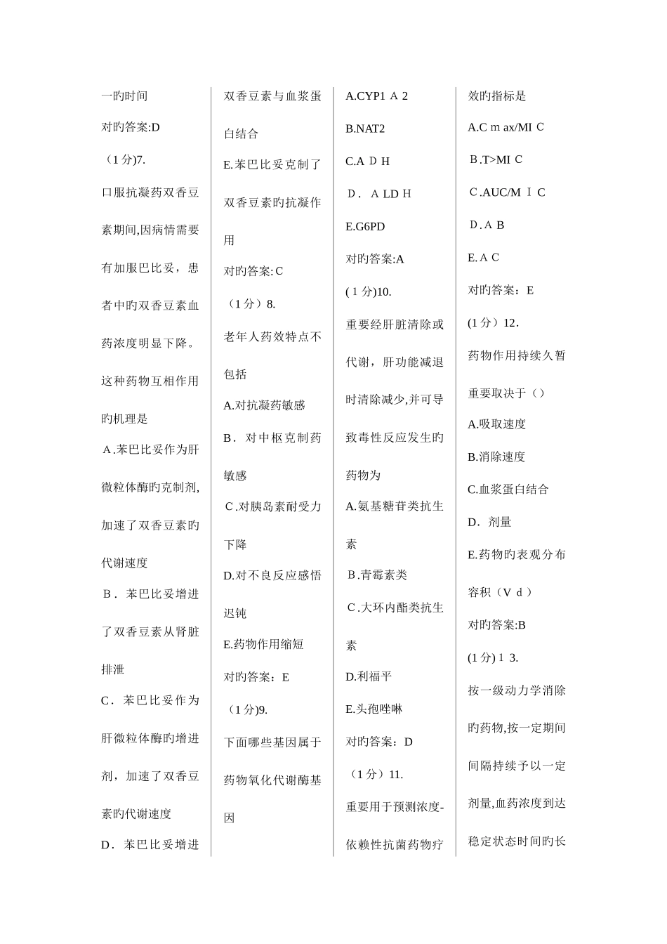 2025年临床药理学与传染病学广东省住院医师培训题库_第2页