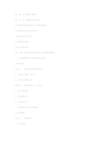 2025年人员招聘与配置课堂笔记