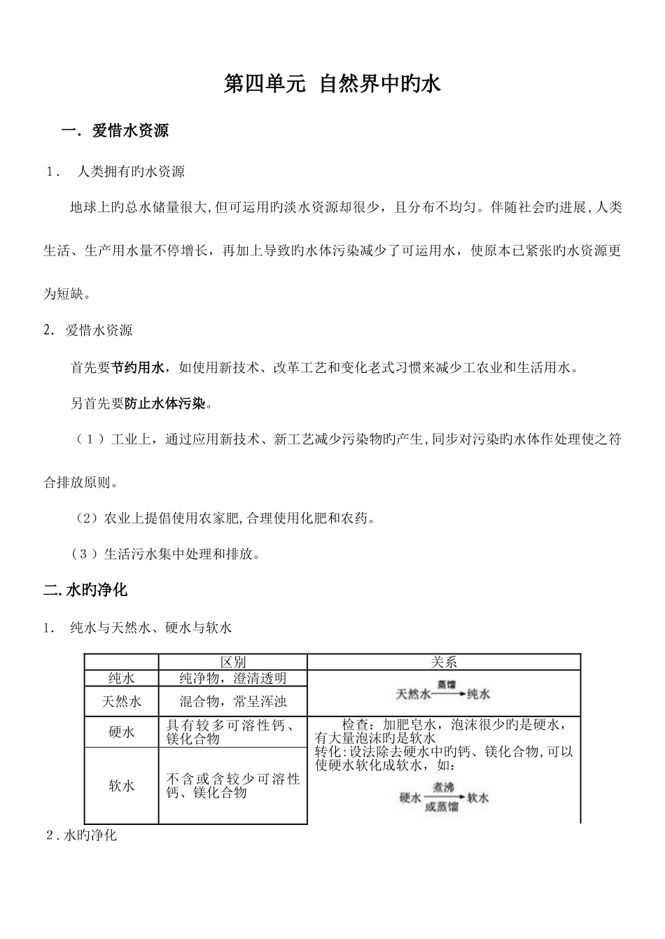 2025年人教版九年级化学第四单元知识点总结_第1页