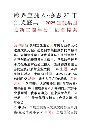 2025年会活动提案